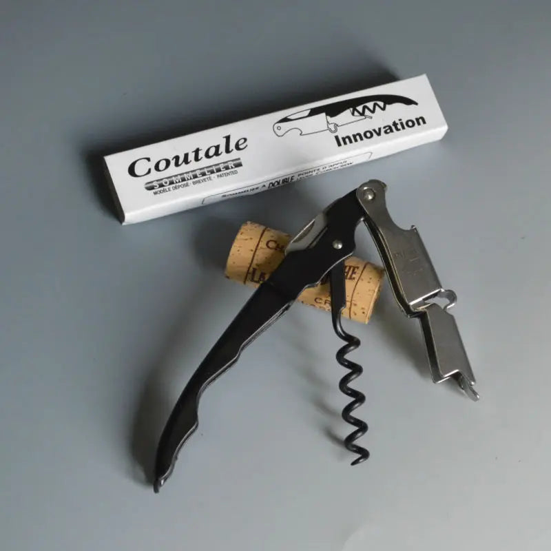 Sacacorchos Coutale de doble palanca para sumiller, espiral de vino para camarero S.SAbridor de botellas muy fácil de usar