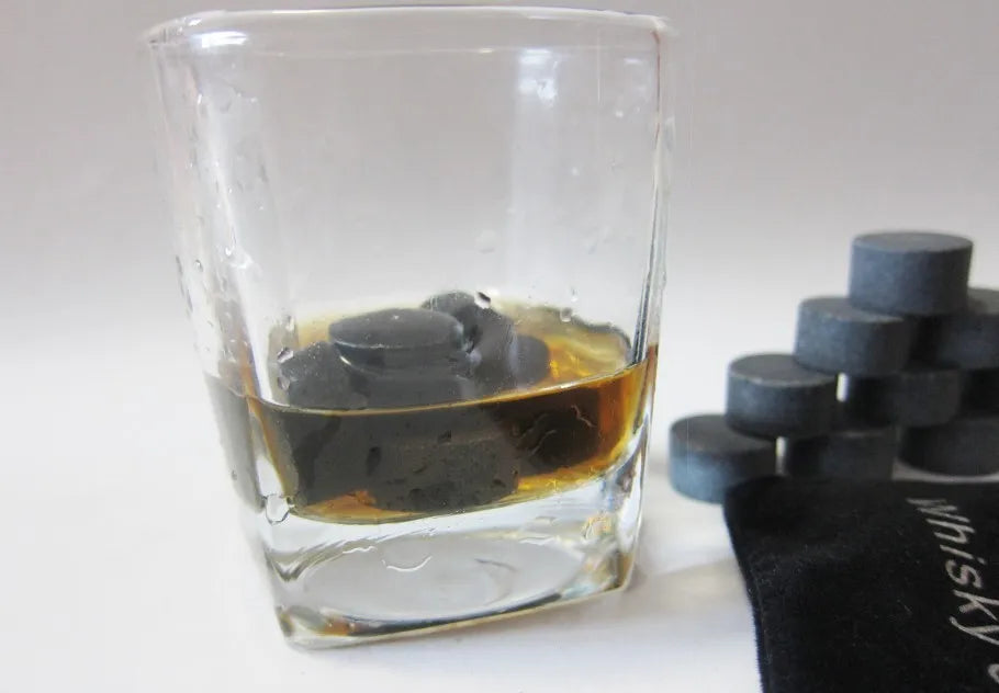 6 uds., Mini columna redonda más barata, piedras para Whisky, 100% piedra Natural para Whisky, piedras para cubos de hielo, Whisky Rock Bar, accesorio para enfriar cerveza