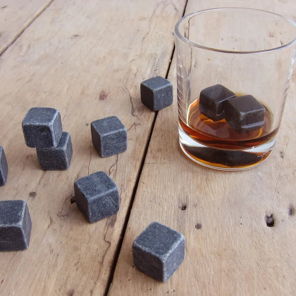 Drixon 100% Natural Whiskey Stones Sipping Dry Ice Cube Whisky Stone Whisky Rock Cooler Wedding Gift Favor Christmas Bar