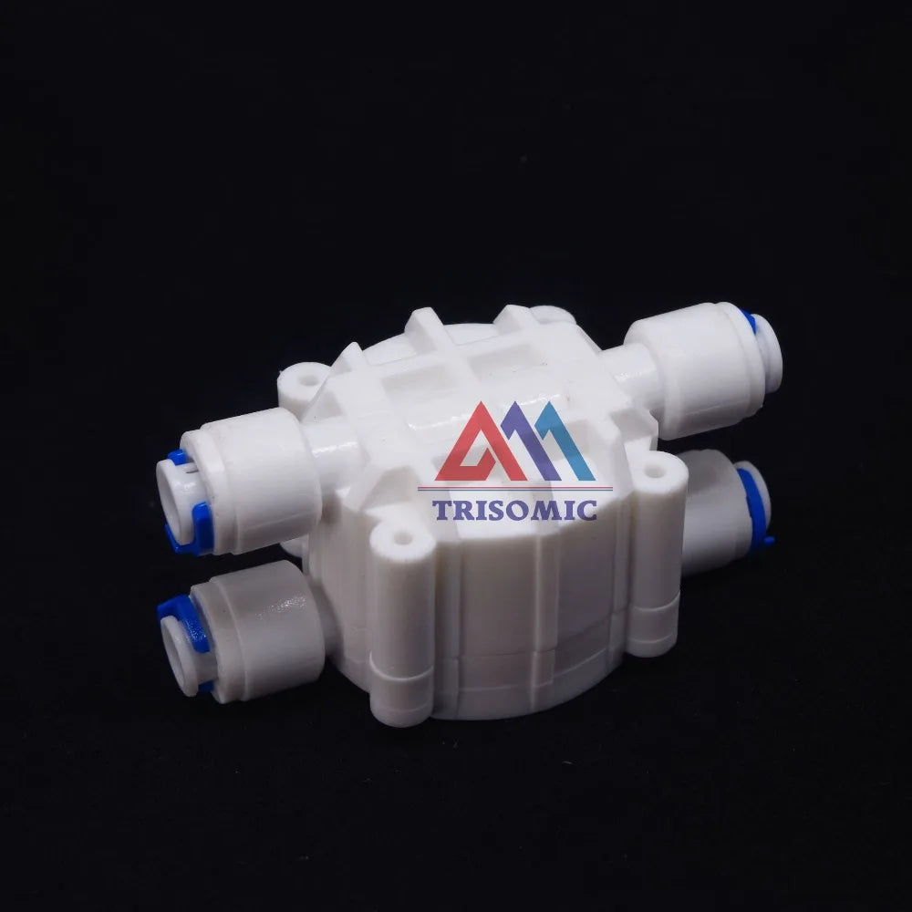 1/4" Ống nối nhanh Tự động tắt Van 4 chiều Kết nối lắp nhanh Hệ thống lọc nước RO cho hồ cá Hệ thống thẩm thấu ngược