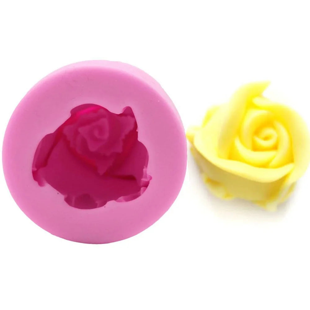 Mujiang Rose Blume Silikon Kerze Formen Harz Ton Seife Form Gumpaste Schokolade Fondant Kuchen Dekorieren Werkzeuge Küche Backen