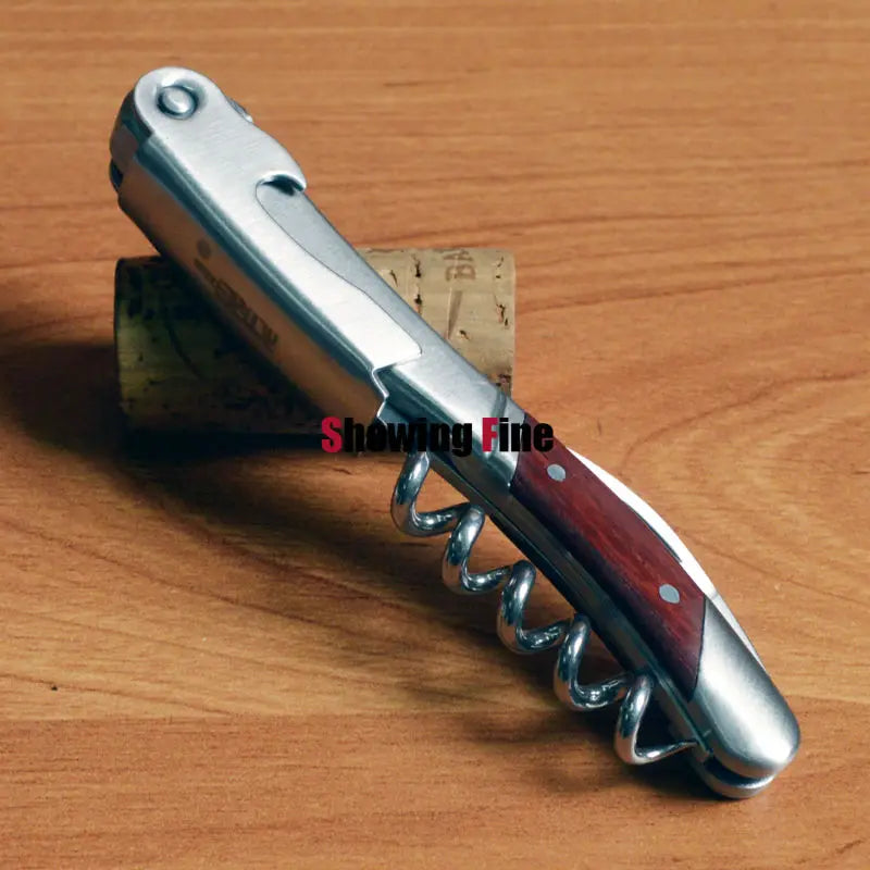 Rosewood Waiter's Corkscrew  Wine Opener  Stainless Steel Bottle Opener with leather case Christmas Gift