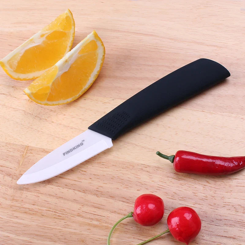 FINDKING-Juego de cuchillos de cocina de circonia de cerámica de alta calidad, cuchillo de cerámica de 3, 4, 5 y 6 pulgadas, cubiertas peladoras para carne, pan, fruta, juego de cuchillos