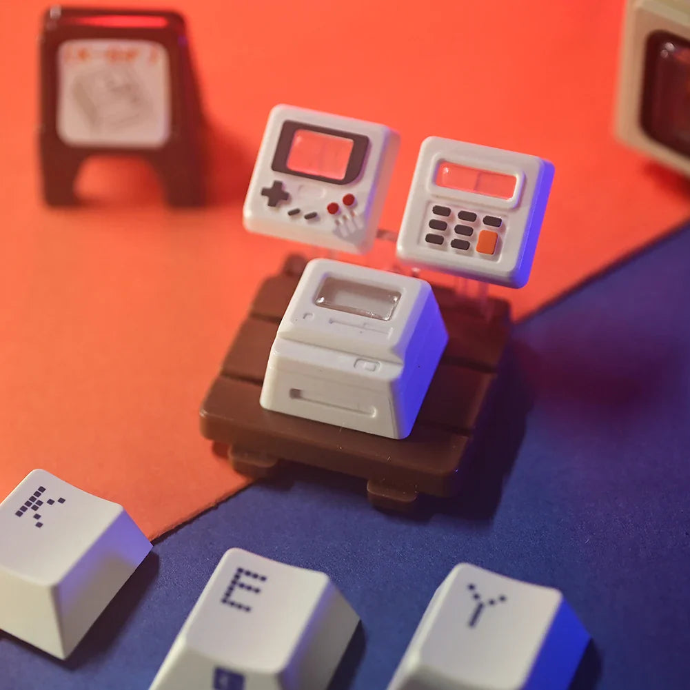 K-04 Bàn Phím Keycaps 3 Trong 1 Thay Thế Cho Bàn Phím Cơ Keycap Retro Tay Cầm Chơi Game Keycaps Dễ Thương Trong Suốt Nắp Phím Phù Hợp Với