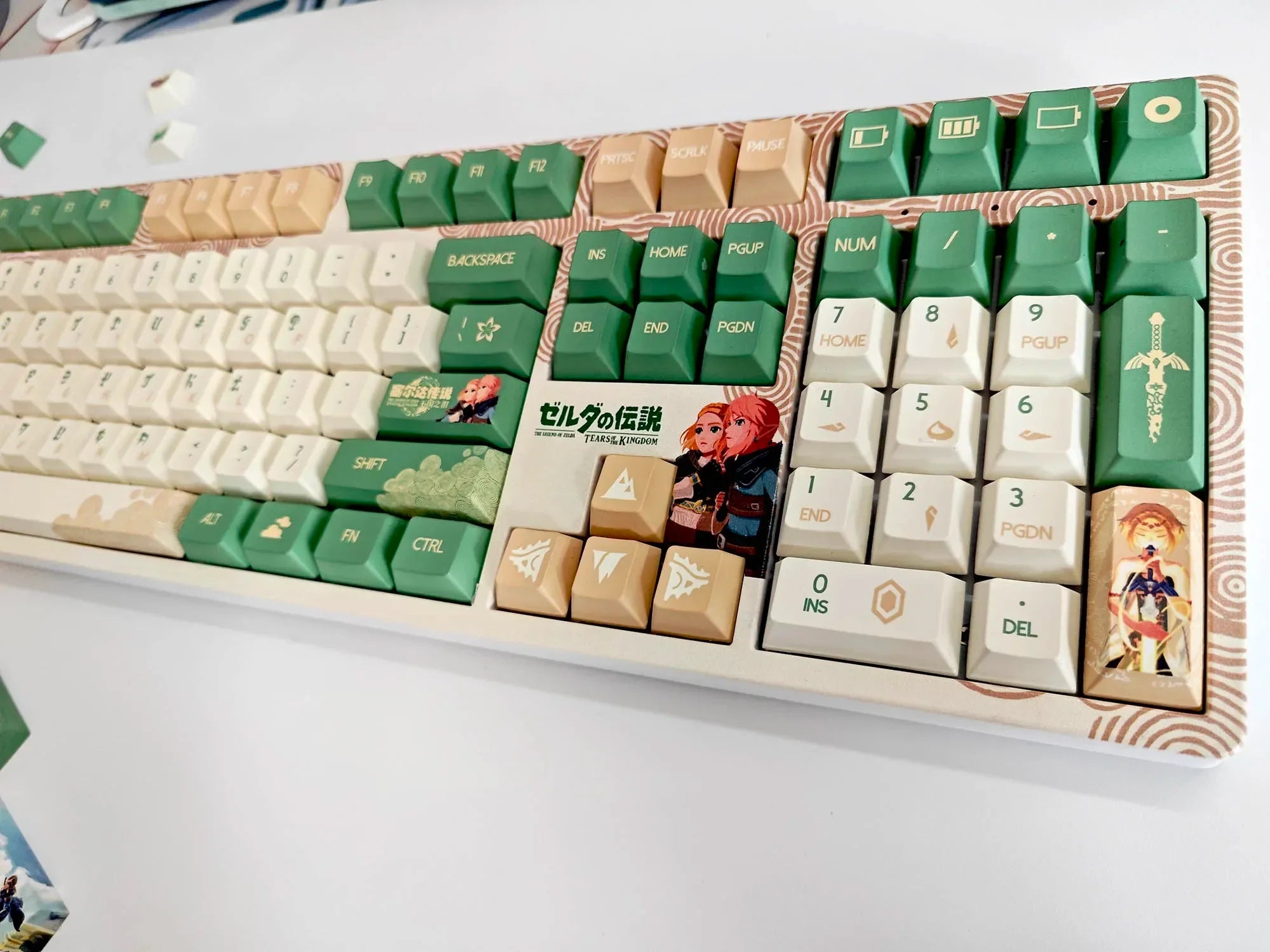 Kingdom Tears Keycaps Legend of Zeldas Key Caps PBT Custom Cherry Amilo IKBC Mũ bàn phím dễ thương cho bàn phím cơ Ganming