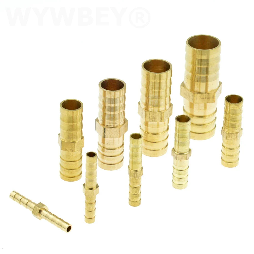 Tee Y 3 4 vías conector de manguera de latón empalmador conector de tubería de púa 4 6 8 10 12 19mm 25mm adaptador de acoplador de manguera de aire y agua neumático de cola