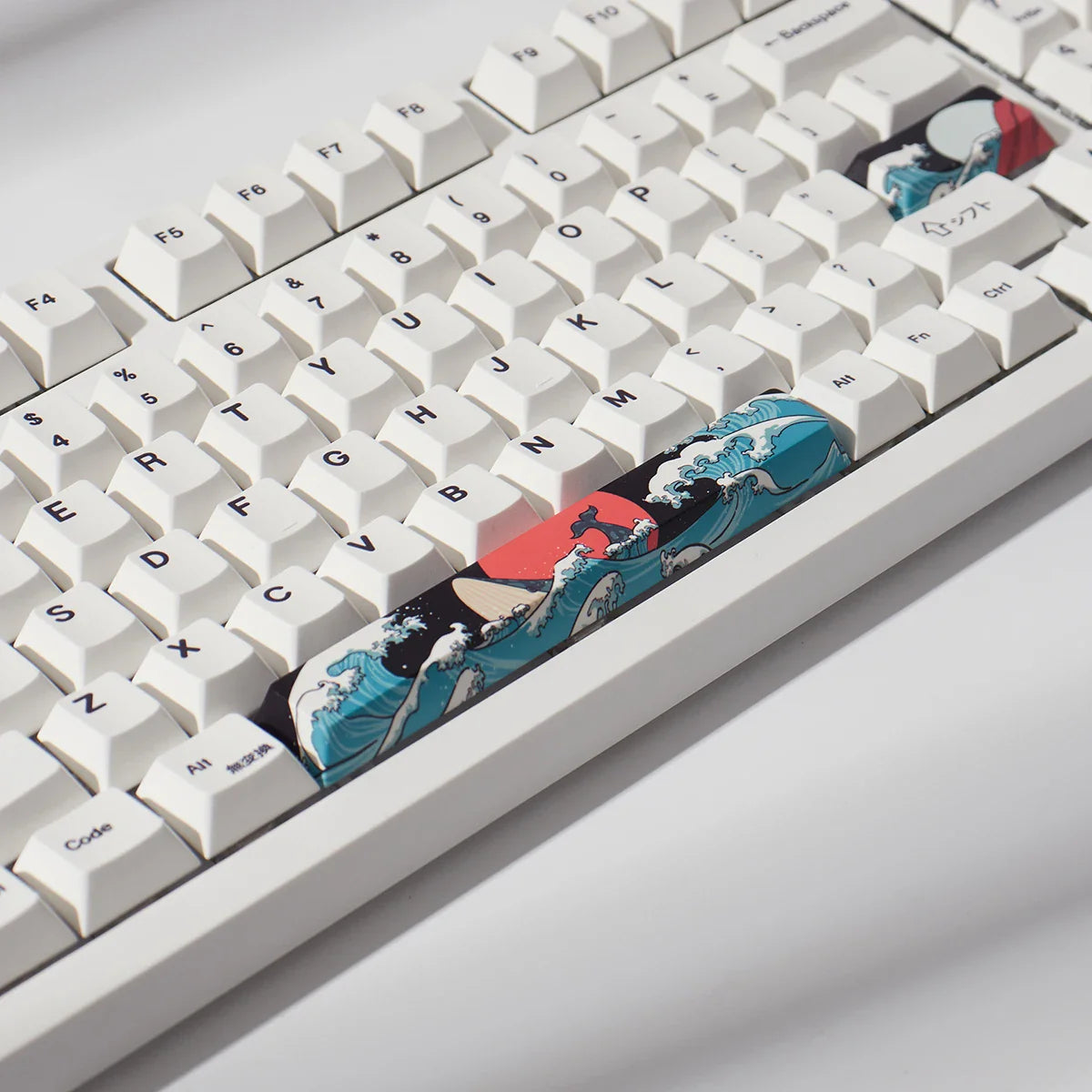 Coral Sea Keycap 4 Uds., teclas Cherry Profile Dye-Sub PBT, barra espacial 6.25U ESC Enter, tecla personalizada para teclado mecánico