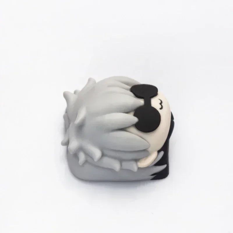 Mifuny Jujutsu Kaisen أغطية المفاتيح Satoru Gojo أنيمي Keycap مخصص اليدوية الراتنج الصليب محور أغطية المفاتيح للوحة المفاتيح الميكانيكية Crush80