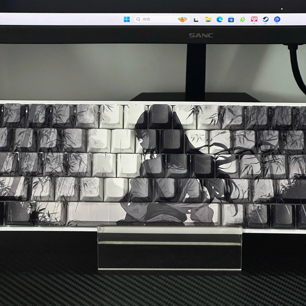 Teclas de anime para teclado mecánico, Material PBT de sublimación de alta calidad, adecuado para teclados Mad60 68, periféricos de computadora