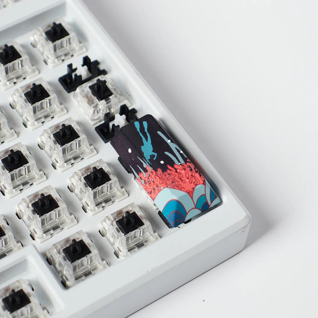 Coral Sea Keycap 4 Uds., teclas Cherry Profile Dye-Sub PBT, barra espacial 6.25U ESC Enter, tecla personalizada para teclado mecánico