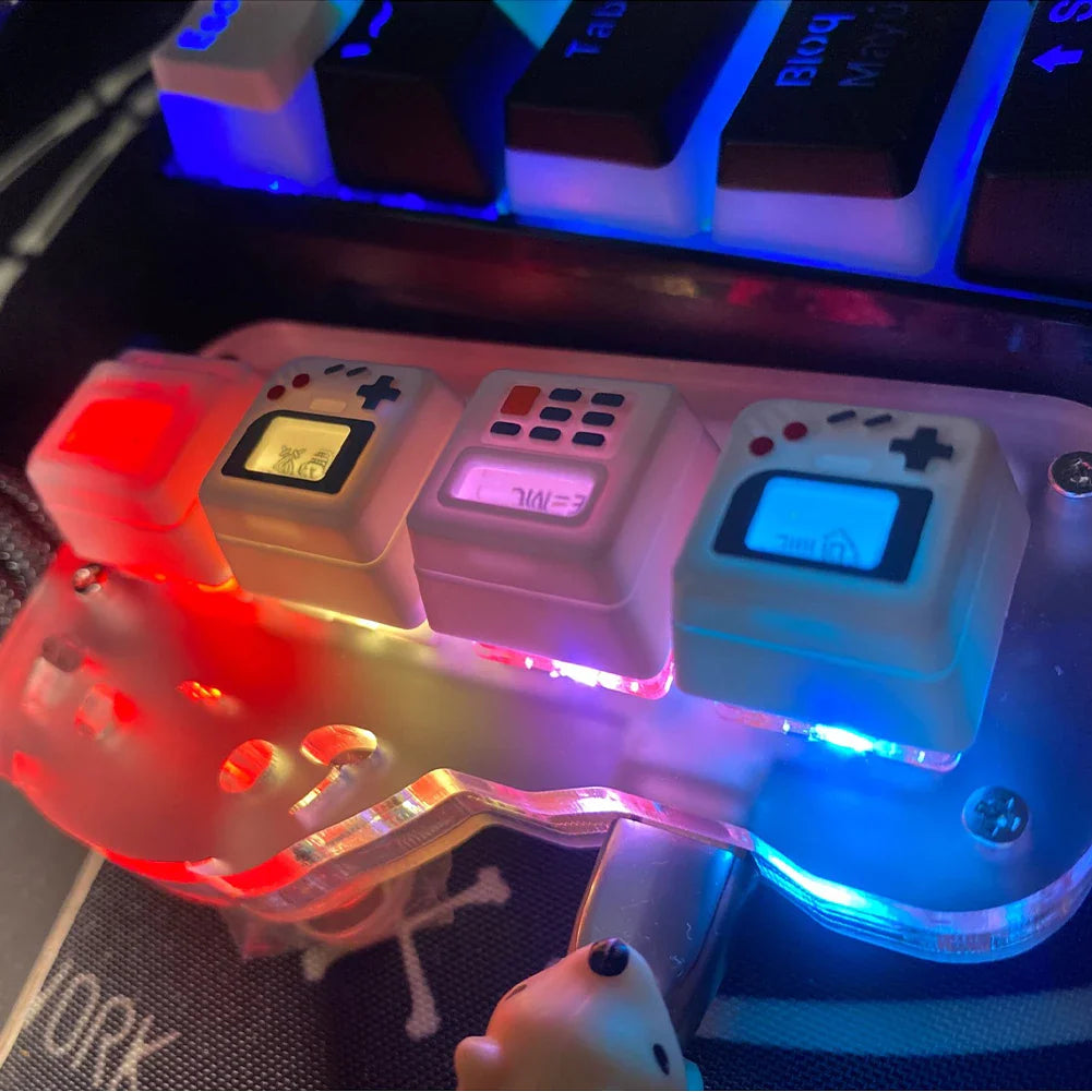 K-04 Bàn Phím Keycaps 3 Trong 1 Thay Thế Cho Bàn Phím Cơ Keycap Retro Tay Cầm Chơi Game Keycaps Dễ Thương Trong Suốt Nắp Phím Phù Hợp Với
