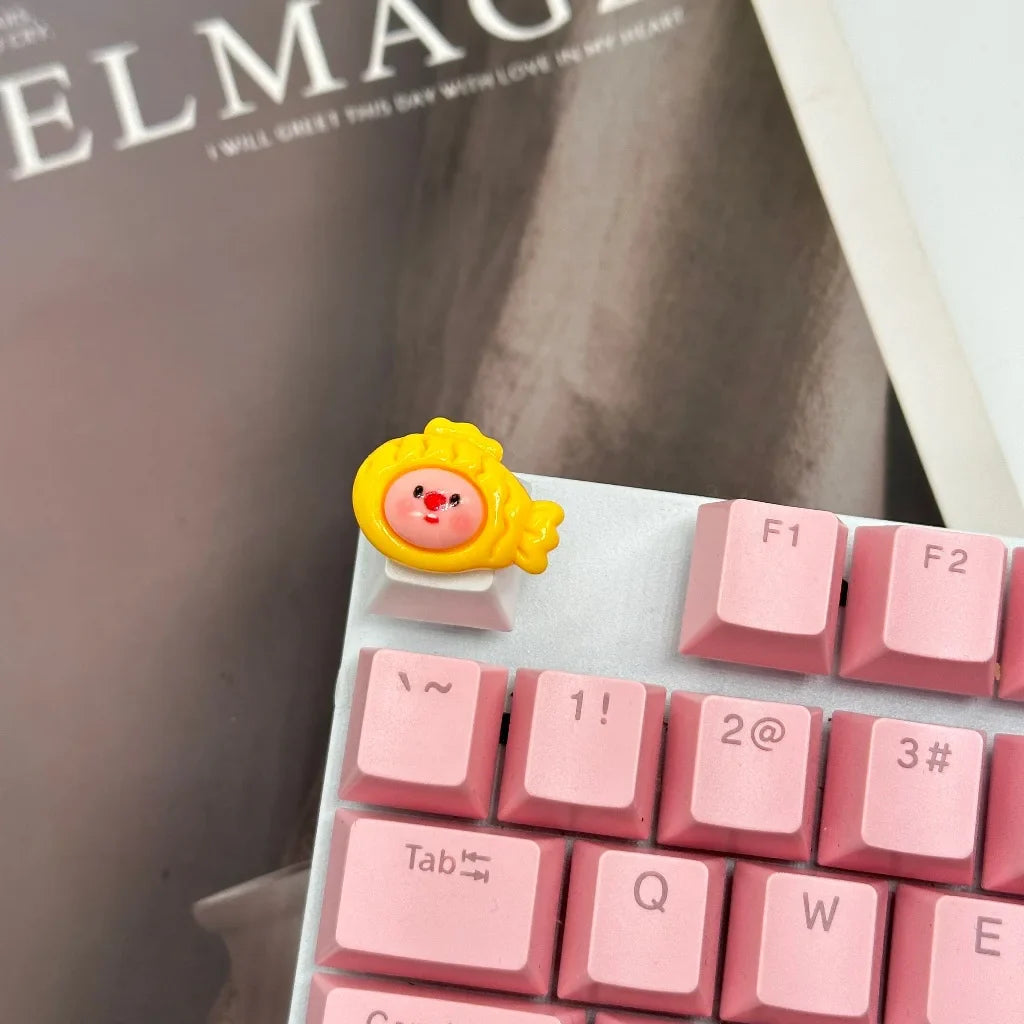 Handgefertigte Tastenkappen aus Kunstharz, mechanische Tastatur-Tastenkappen, süßer Biber, Loopy, individuelles Gaming-Zubehör, Dekoration, Geschenke