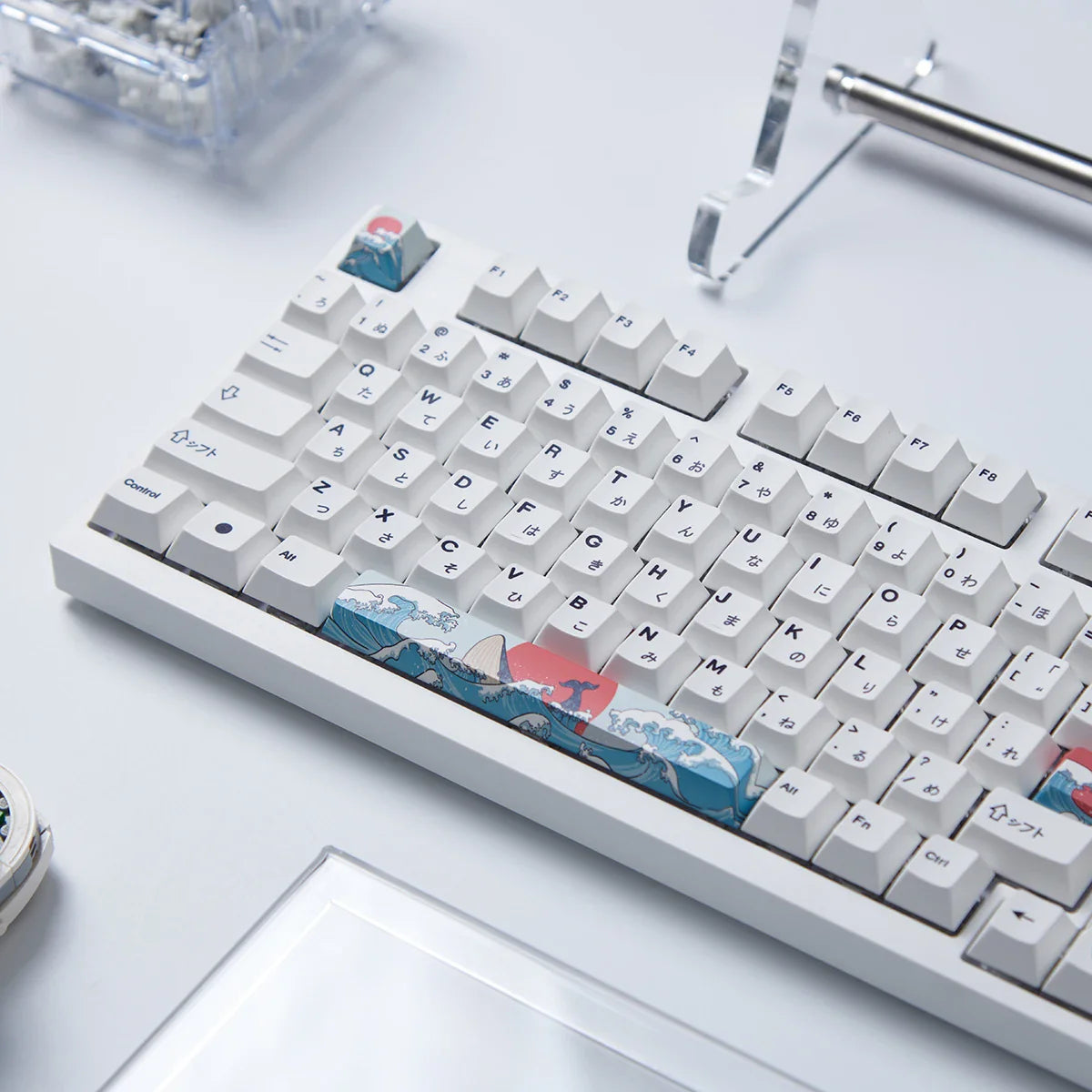 Coral Sea Keycap 4 Uds., teclas Cherry Profile Dye-Sub PBT, barra espacial 6.25U ESC Enter, tecla personalizada para teclado mecánico