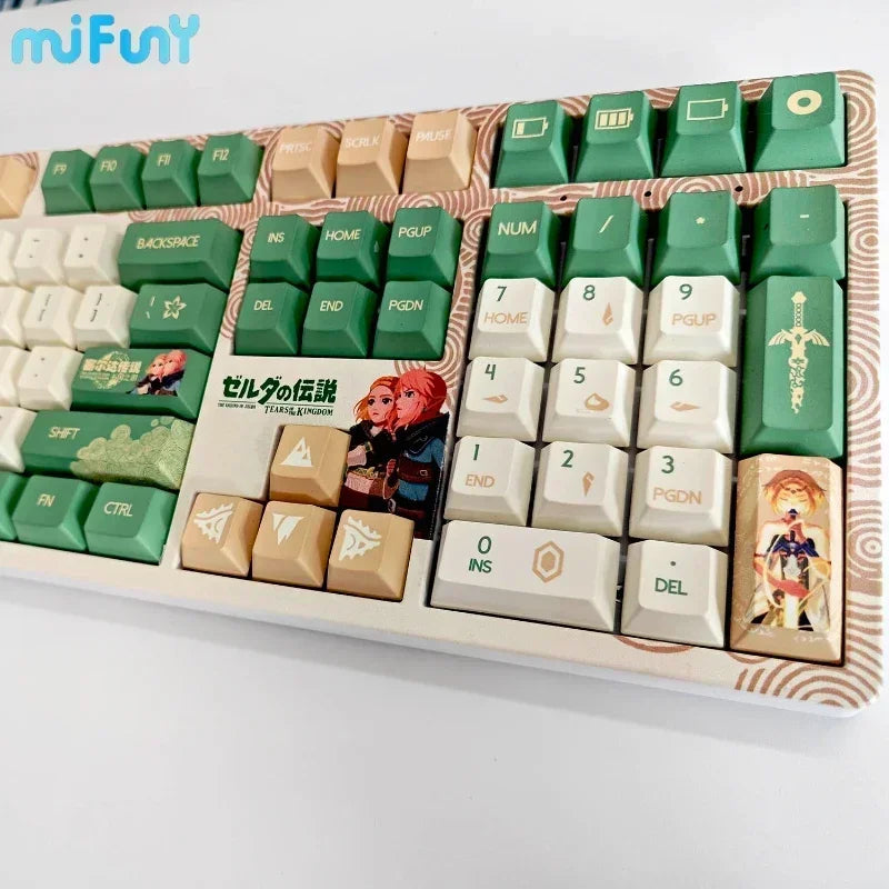 Kingdom Tears Keycaps Legend of Zeldas Key Caps PBT Custom Cherry Amilo IKBC Mũ bàn phím dễ thương cho bàn phím cơ Ganming