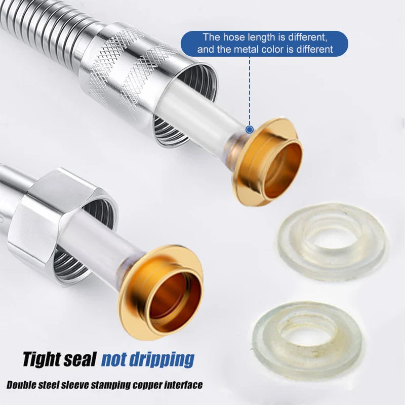 ZhangJi Bathroom Commen Shower Head Hose Flexible Water Pipe 1.5m 2m 3m  High Density  Faucet Shower Hose Bathroom Accessories