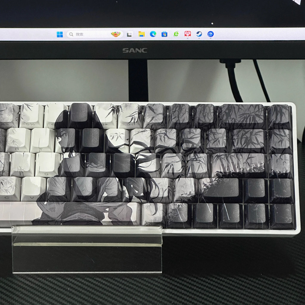 Teclas de anime para teclado mecánico, Material PBT de sublimación de alta calidad, adecuado para teclados Mad60 68, periféricos de computadora
