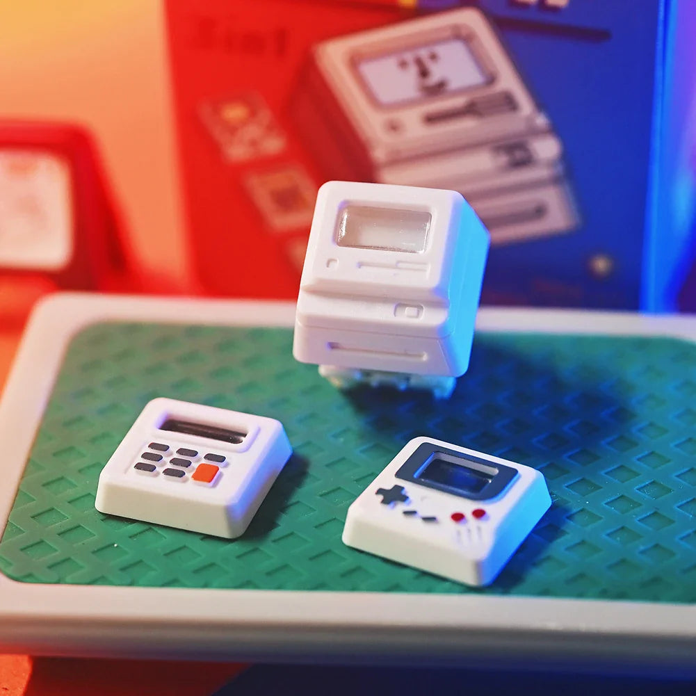 K-04 Bàn Phím Keycaps 3 Trong 1 Thay Thế Cho Bàn Phím Cơ Keycap Retro Tay Cầm Chơi Game Keycaps Dễ Thương Trong Suốt Nắp Phím Phù Hợp Với