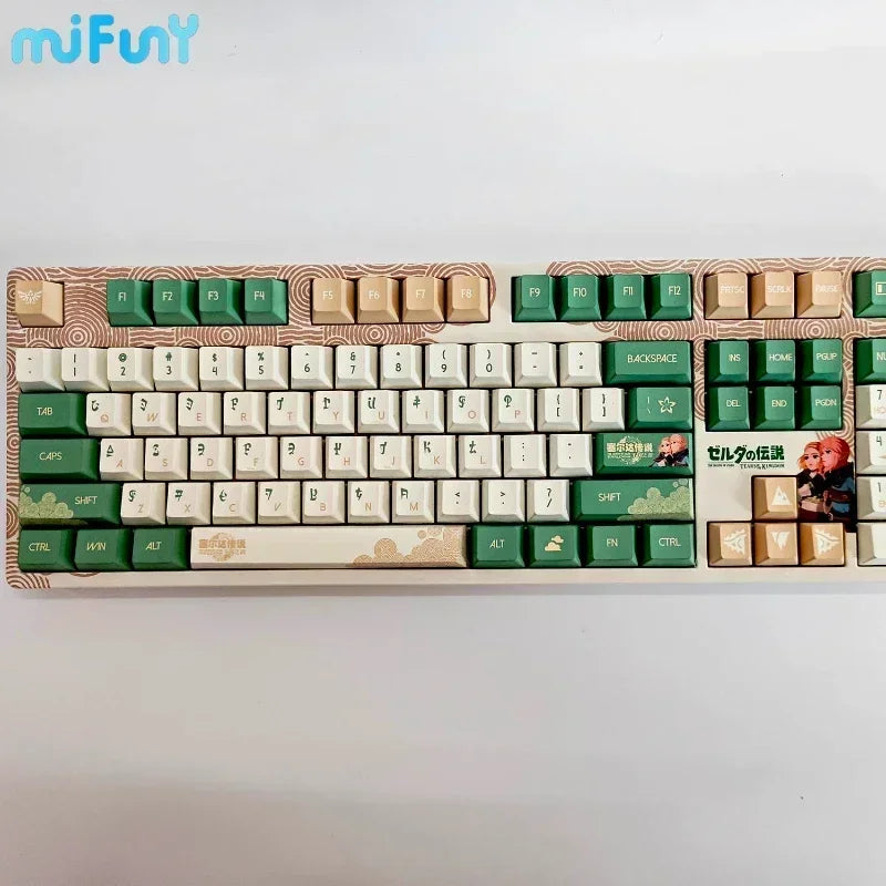 Kingdom Tears Keycaps Legend of Zeldas Key Caps PBT Custom Cherry Amilo IKBC Mũ bàn phím dễ thương cho bàn phím cơ Ganming