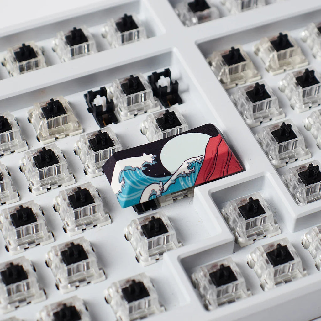 Coral Sea Keycap 4 Uds., teclas Cherry Profile Dye-Sub PBT, barra espacial 6.25U ESC Enter, tecla personalizada para teclado mecánico