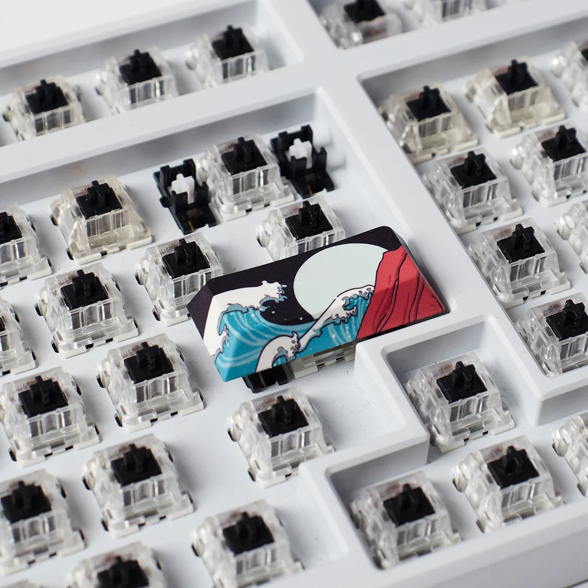 Coral Sea Keycap 4 Uds., teclas Cherry Profile Dye-Sub PBT, barra espacial 6.25U ESC Enter, tecla personalizada para teclado mecánico