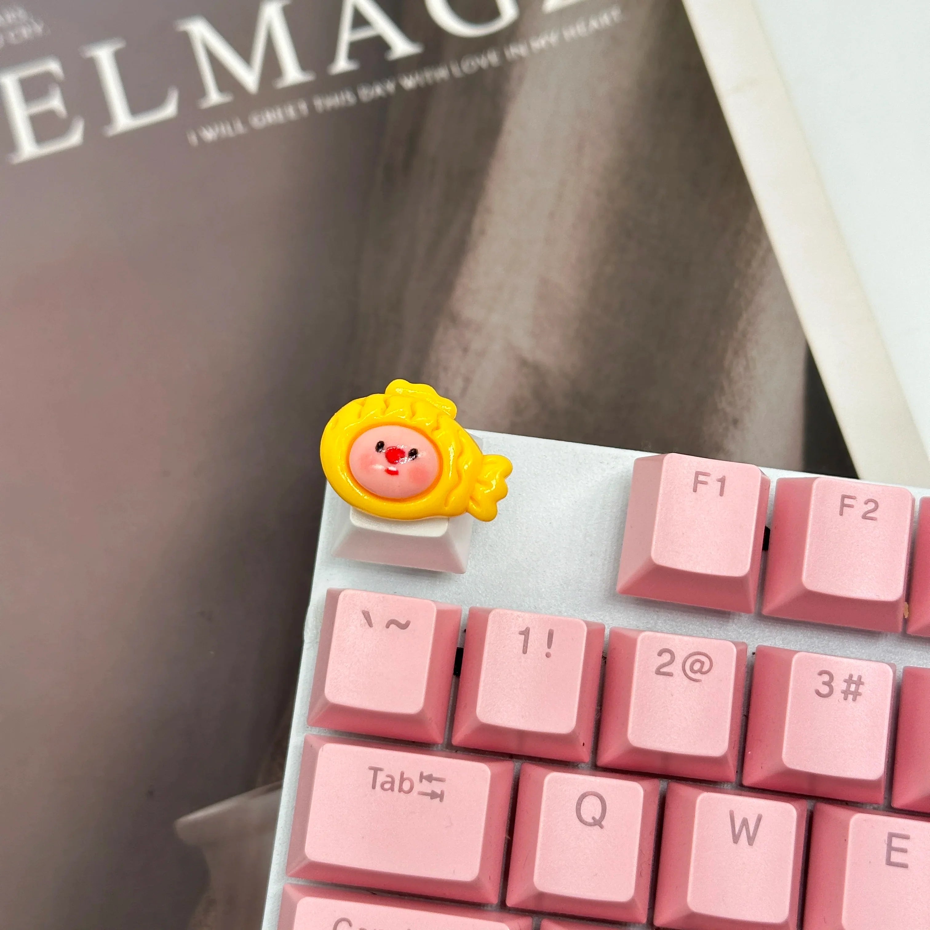 Handgefertigte Tastenkappen aus Kunstharz, mechanische Tastatur-Tastenkappen, süßer Biber, Loopy, individuelles Gaming-Zubehör, Dekoration, Geschenke