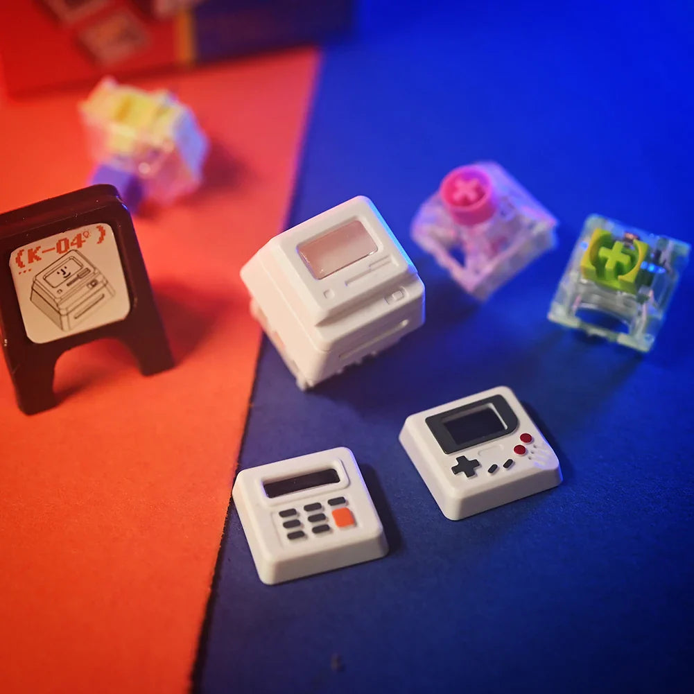 K-04 Bàn Phím Keycaps 3 Trong 1 Thay Thế Cho Bàn Phím Cơ Keycap Retro Tay Cầm Chơi Game Keycaps Dễ Thương Trong Suốt Nắp Phím Phù Hợp Với