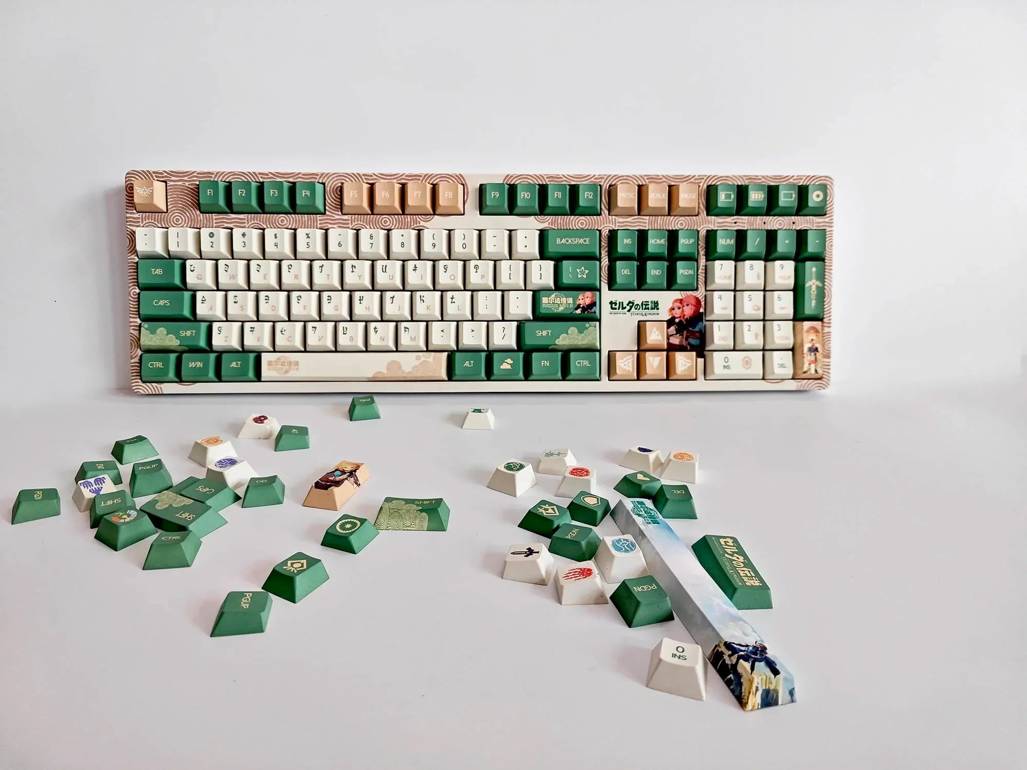 Kingdom Tears Keycaps Legend of Zeldas Key Caps PBT Custom Cherry Amilo IKBC Mũ bàn phím dễ thương cho bàn phím cơ Ganming