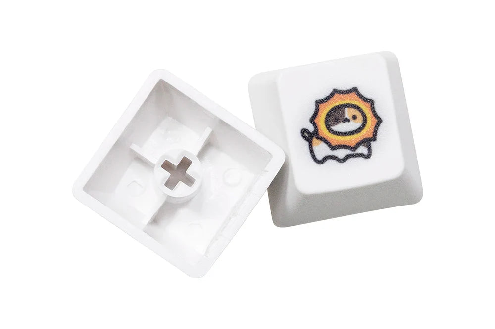 Lindo pequeño gato Calico Keycap Kitty Meme Keycap Dye Subbed keycaps para mx stem Gaming Teclados mecánicos naranja blanco negro