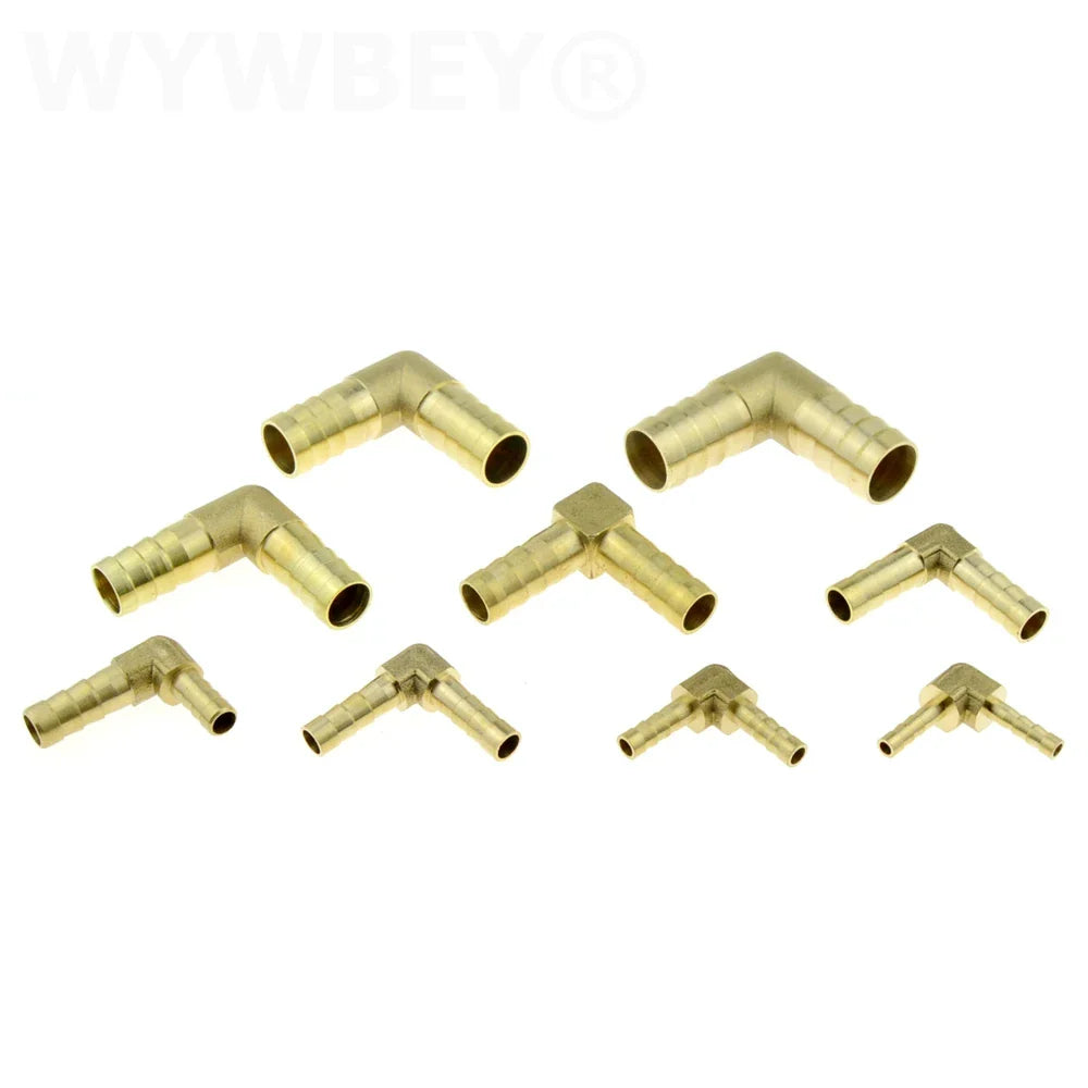 Tee Y 3 4 vías conector de manguera de latón empalmador conector de tubería de púa 4 6 8 10 12 19mm 25mm adaptador de acoplador de manguera de aire y agua neumático de cola