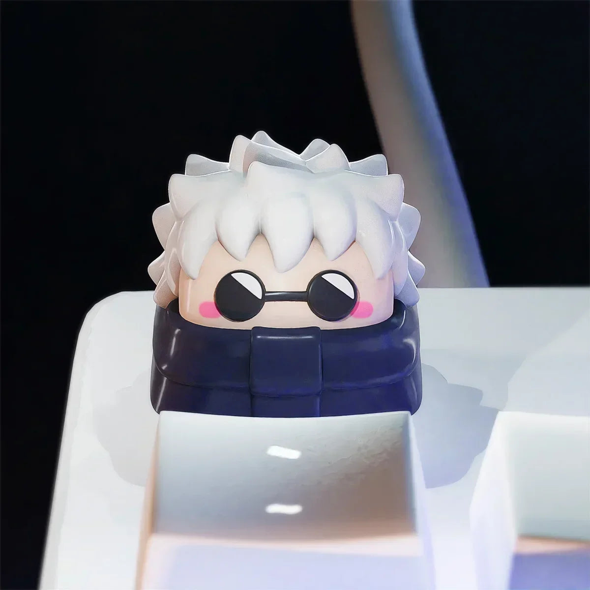 Mifuny Jujutsu Kaisen أغطية المفاتيح Satoru Gojo أنيمي Keycap مخصص اليدوية الراتنج الصليب محور أغطية المفاتيح للوحة المفاتيح الميكانيكية Crush80