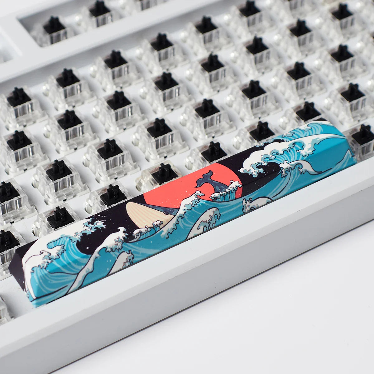 Coral Sea Keycap 4 Uds., teclas Cherry Profile Dye-Sub PBT, barra espacial 6.25U ESC Enter, tecla personalizada para teclado mecánico