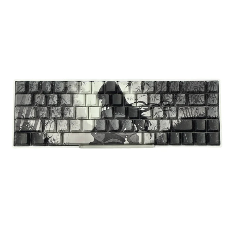 Teclas de anime para teclado mecánico, Material PBT de sublimación de alta calidad, adecuado para teclados Mad60 68, periféricos de computadora