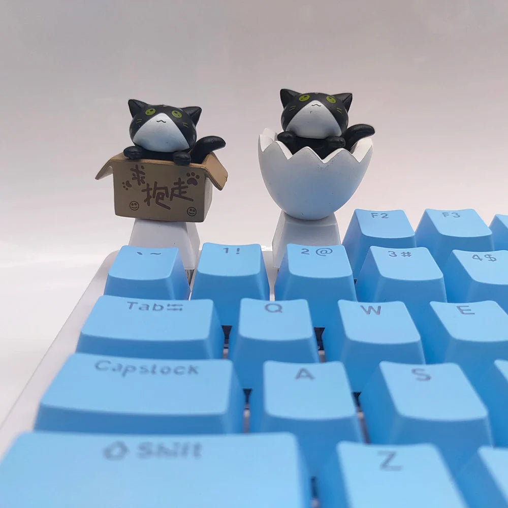 Personaliza tu teclado con lindas teclas de gato - PBT Axis Cherry MX Artisan Anime Pink Kawaii Accesorios