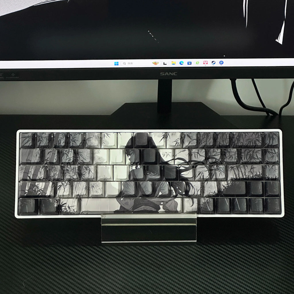 Teclas de anime para teclado mecánico, Material PBT de sublimación de alta calidad, adecuado para teclados Mad60 68, periféricos de computadora