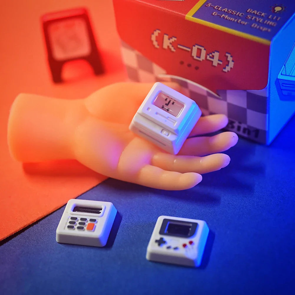 K-04 Bàn Phím Keycaps 3 Trong 1 Thay Thế Cho Bàn Phím Cơ Keycap Retro Tay Cầm Chơi Game Keycaps Dễ Thương Trong Suốt Nắp Phím Phù Hợp Với
